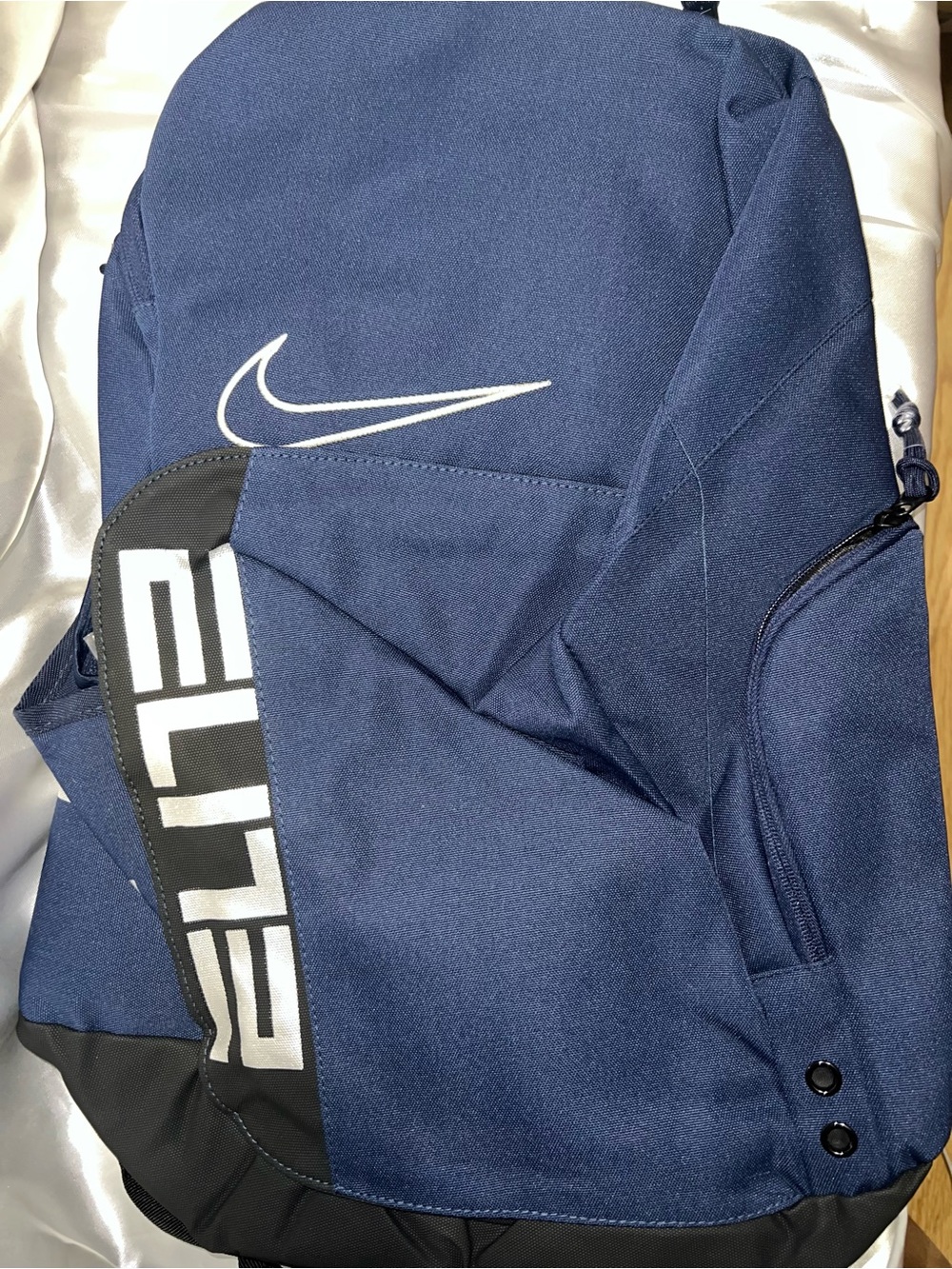 Nike Navy Blue and Black Men's Backpack with White Logo